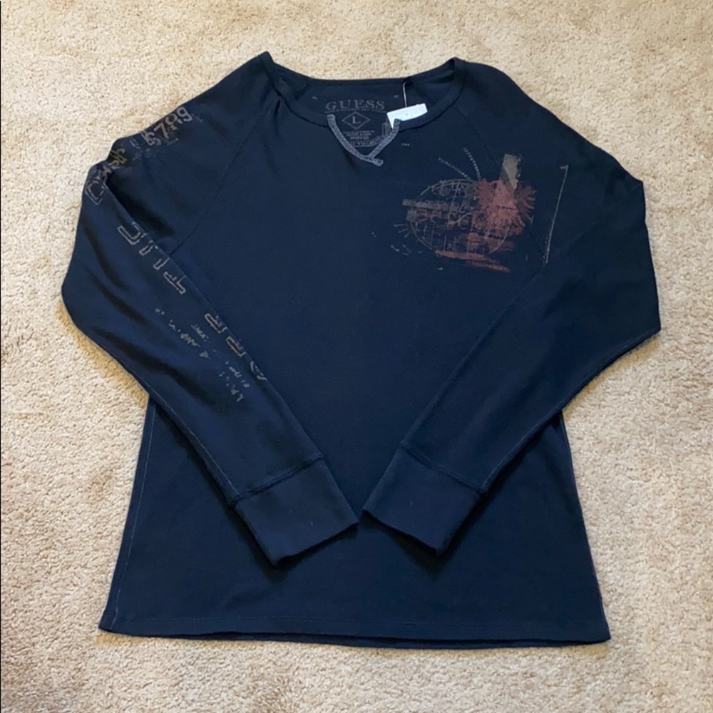 Guess Jeans men’s T-shirt SZ L long sleeve NWT